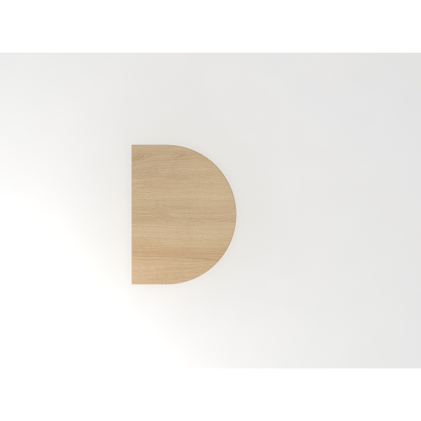 4032062163450 - Anbautisch höhenverstellbar Gradeo eiche weiß halbrund 600 x 800 x 655 - 825 cm