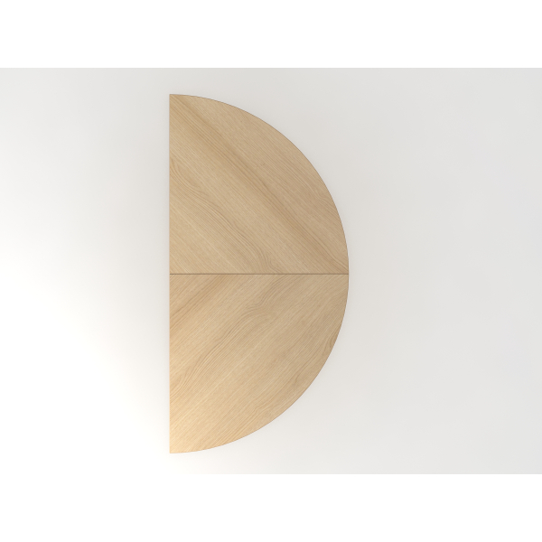 4032062163504 - Anbautisch höhenverstellbar LA160 eiche silber halbrund 800 x 1600 x 655 - 825 cm