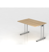 Schreibtisch VNS, 74cm (H), 120x80cm (BxT), eiche / silber