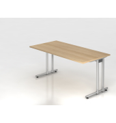Schreibtisch VNS, 74cm (H), 160x80cm (BxT), eiche / silber