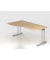 Schreibtisch C-Fu&szlig; 180x10080cm EicheSilber
