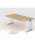 Schreibtisch C-Fu&szlig; 200x100cm EicheSilber