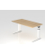 Schreibtisch VUS, manuell h&ouml;henverstellbar, 86cm (H), 160x80cm (BxT), eiche / wei&szlig;