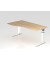 Schreibtisch VUS, manuell h&ouml;henverstellbar, 86cm (H), 180x100cm (BxT), eiche / wei&szlig;