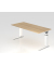 Schreibtisch VUS, manuell h&ouml;henverstellbar, 86cm (H), 180x80cm (BxT), eiche / wei&szlig;