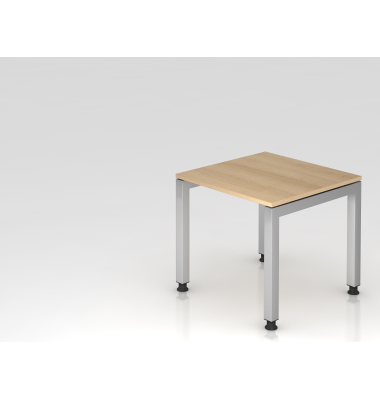 Schreibtisch U-Fu&szlig; eckig 80x80cm Eiche