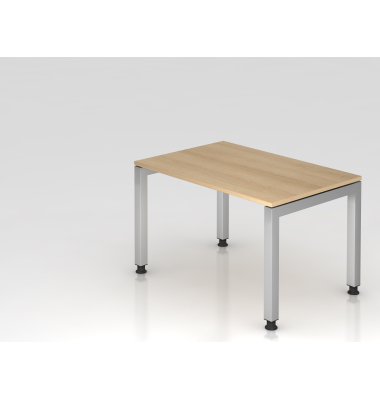 Schreibtisch U-Fu&szlig; eckig 120x80cm Eiche