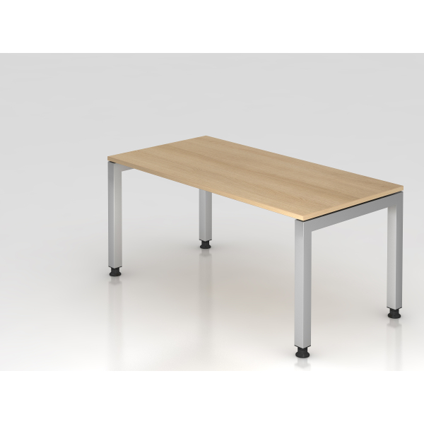 4032062164877 - Schreibtisch VJS manuell höhenverstellbar 76cm (H) 160x80cm (BxT) Eiche   silber 4032062164877 Hammerbacher