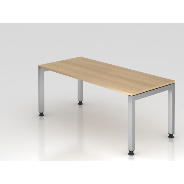 4032062164884 - Schreibtisch VJS manuell höhenverstellbar 76cm (H) 180x80cm (BxT) Eiche   silber 4032062164884 Hammerbacher