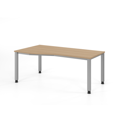 Schreibtisch 4Fu&szlig; eckig 180x10080cm Eiche