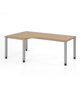 Winkeltisch 4Fu&szlig; eckig 200x120cm 90&deg;Eiche