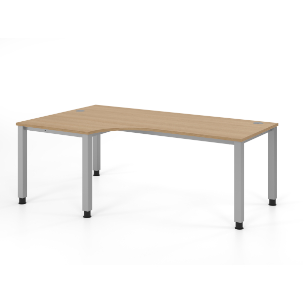 4032062165171 - Schreibtisch VQS manuell höhenverstellbar 81cm (H) 200x120cm (BxT) Eiche   silber 4032062165171 Hammerbacher