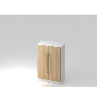 Fl&uuml;gelt&uuml;renschrank V7 V7550/W/E/CE, 3 OH, wei&szlig;/eiche, 80x127x42cm (BxHxT)