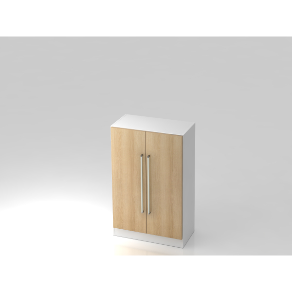 4032062166086 - Aktenschrank TARVIS mit Griff ohne Schloss 3 Ordnerhöhen B 800 x T 420 x H 1270 mm weiß Eiche-Dekor