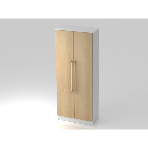 4032062166109 - Aktenschrank TARVIS mit Griff ohne Schloss 5 Ordnerhöhen B 800 x T 420 x H 2004 mm weiß Eiche-Dekor