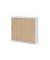 Schiebet&uuml;renschrank V1752/V1753 V1753S/W/E/CE, abschlie&szlig;bar, 3 OH, wei&szlig;/eiche, 120x110x40cm (BxHxT)