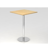 Stehtisch VSTH 111,6cm (H), 80x80cm (BxT), quadratisch, ahorn / chrom