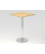 Stehtisch VSTH 111,6cm (H), 80x80cm (BxT), quadratisch, ahorn / chrom