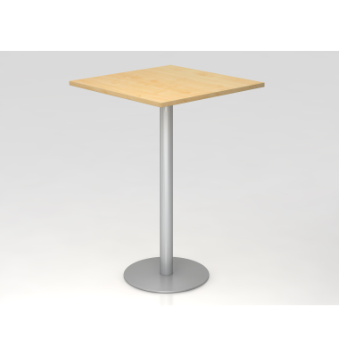Stehtisch VSTH 111,6cm (H), 80x80cm (BxT), ahorn / silber