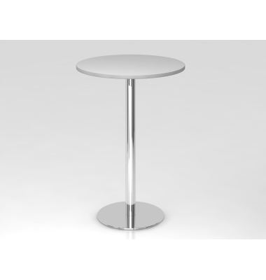 Stehtisch VSTH 111,6cm (H), 80x80cm (BxT), rund, grau / chrom