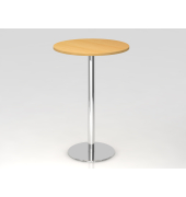Stehtisch VSTH 111,6cm (H), 80x80cm (BxT), rund, buche / chrom
