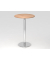 Stehtisch VSTH 111,6cm (H), 80x80cm (BxT), rund, nussbaum / chrom