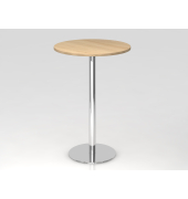Stehtisch VSTH 111,6cm (H), 80x80cm (BxT), rund, eiche / chrom