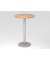 Stehtisch VSTH 111,6cm (H), 80x80cm (BxT), rund, nussbaum / silber