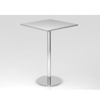 Stehtisch VSTH 111,6cm (H), 80x80cm (BxT), quadratisch, grau / chrom