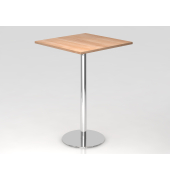 Stehtisch VSTH 111,6cm (H), 80x80cm (BxT), quadratisch, nussbaum / chrom