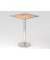 Stehtisch VSTH 111,6cm (H), 80x80cm (BxT), quadratisch, nussbaum / chrom