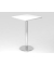 Stehtisch VSTH 111,6cm (H), 80x80cm (BxT), quadratisch, wei&szlig; / chrom