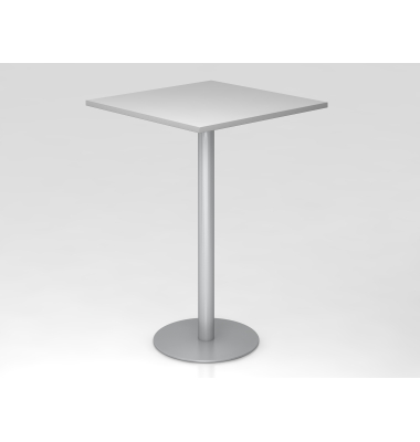 Stehtisch VSTH 111,6cm (H), 80x80cm (BxT), quadratisch, grau / silber