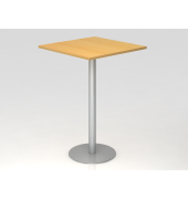 Stehtisch VSTH 111,6cm (H), 80x80cm (BxT), quadratisch, buche / silber