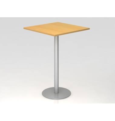 Stehtisch VSTH 111,6cm (H), 80x80cm (BxT), buche / silber