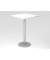 Stehtisch VSTH 111,6cm (H), 80x80cm (BxT), quadratisch, wei&szlig; / silber