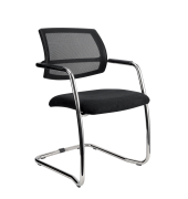 Freischwinger Netzr&uuml;cken, 2 Stck, schwarz