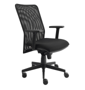 Drehstuhl Solid 2 mit Netzr&uuml;cken, schwarz