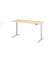 Sitz-Steh-Schreibtisch VXBHM, elektrisch h&ouml;henverstellbar, 129cm (H), 180x80cm (BxT), ahorn / silber