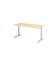 Schreibtisch VXB, manuell h&ouml;henverstellbar, 85cm (H), 160x80cm (BxT), ahorn / silber