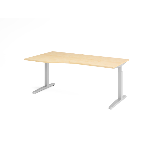 4032062167373 - Schreibtisch VXB manuell höhenverstellbar 85cm (H) ahorn   silber 4032062167373 Hammerbacher