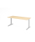 Schreibtisch VXB, manuell h&ouml;henverstellbar, 85cm (H), 180x80cm (BxT), ahorn / silber