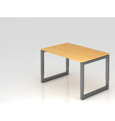 Schreibtisch O-Fu&szlig; eckig 120x80cm BucheGraph