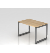 Schreibtisch VRS, manuell h&ouml;henverstellbar, 85cm (H), 120x80cm (BxT), eiche / graphit