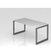 Schreibtisch O-Fu&szlig; eckig 160x80cm GrauGraphi