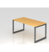 Schreibtisch VRS, manuell h&ouml;henverstellbar, 85cm (H), 160x80cm (BxT), buche / graphit