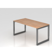 Schreibtisch O-Fu&szlig; eckig 160x80cm Nussb.Grap