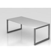 Schreibtisch VRS, manuell h&ouml;henverstellbar, 85cm (H), 200x100cm (BxT), grau / graphit