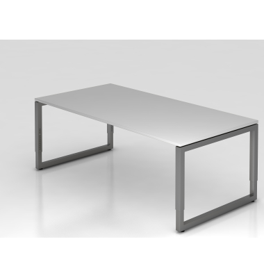 Schreibtisch VRS, manuell h&ouml;henverstellbar, 85cm (H), 200x100cm (BxT), grau / graphit
