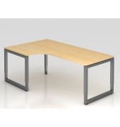 Schreibtisch VRS, manuell h&ouml;henverstellbar, 85cm (H), 200x120cm (BxT), ahorn / graphit